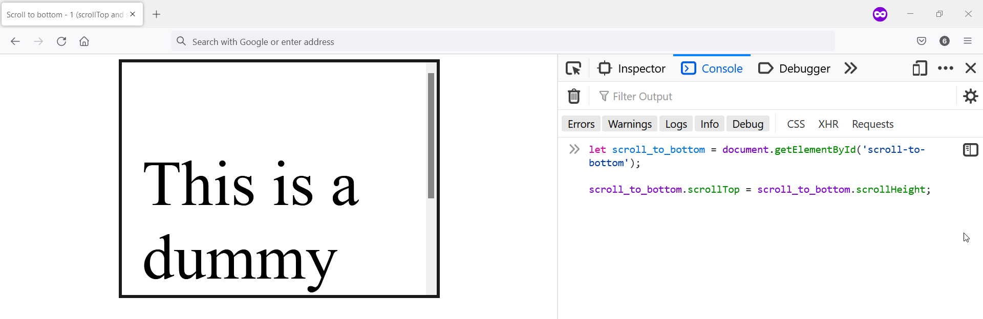 Scroll to Bottom of a Div in JavaScript Delft Stack